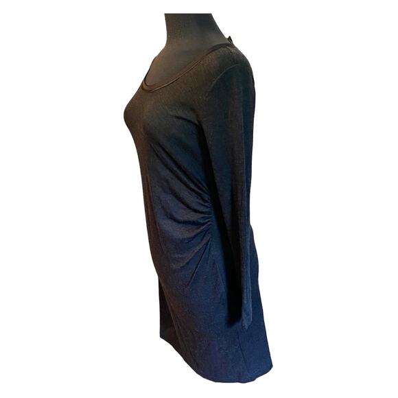 Ann Taylor Charcoal Gray Wool Blend Bodycon Accent Zipper Dress Size 8 Petite - Picture 4 of 10